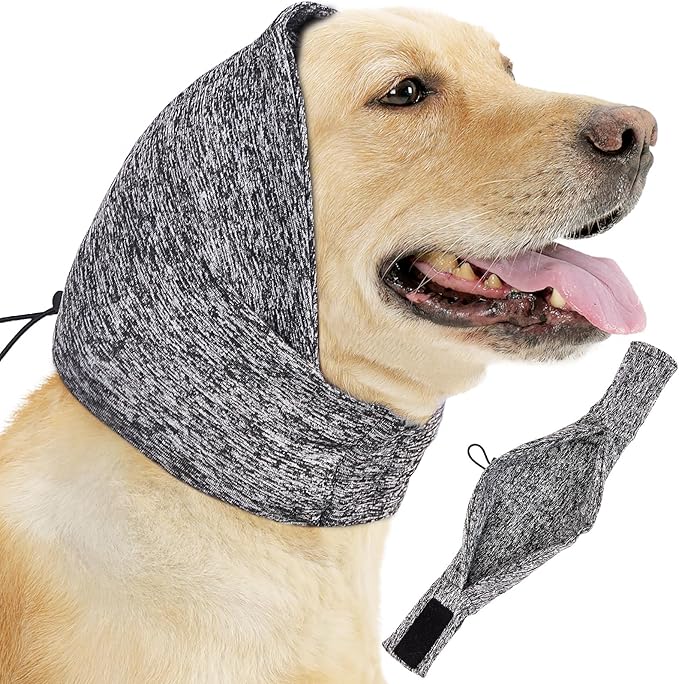 Dog Noise Cancelling Ear Muffs No Flap Ear Wraps for Dogs-PurrikoPets
