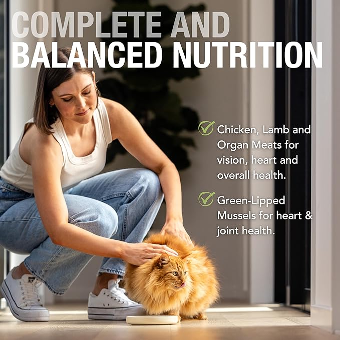 Feline Natural Wet Cat Food Pouch - Chicken & Lamb Feast, Grain-Free, Cage-Free & Grass-Fed, New Zealand Made, Single Serve Pate, 3oz, 12 Pack-PurrikoPets