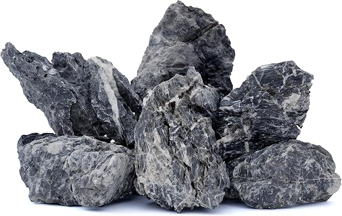 6-8 Inches Natural Seiryu Stone 6 PCS Aquarium Rocks for Aquascaping, Aquarium Landscaping, Terrariums, Fish Tank Decoration, Vivariums, Paludarium, Reptile and Amphibian Enclosures-PurrikoPets