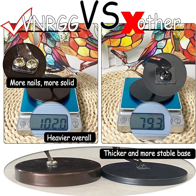 3Birds on a Branch, Metal Desktop Decorations, Home Bird Decorations for Office, Window, Aviary, Garden, Gifts for Bird Lovers, Boxed Set.-PurrikoPets