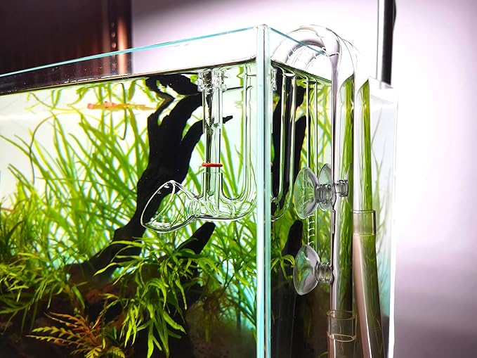 Glass Lily Pipe Set Outflow with Surface Skimmer & Multi-Level Water Intake (17mm for 16/22mm (5/8'' i.d.) tubing)-PurrikoPets