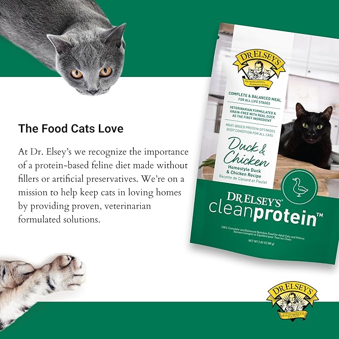 Dr. Elsey's® cleanprotein® Duck & Chicken Homestyle Recipe All-Meat Pouch (Pack of 12)-PurrikoPets