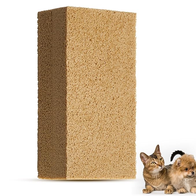 1 Pack Pet Hair Remover Sponge Cat and Dog Hair Sponge Rubber Pet Fur Lifter Removal Tool, Remove from Furniture, Carpet, Bedding, Clothing, 6.26 x 3.28 x 1.89 Inch-PurrikoPets