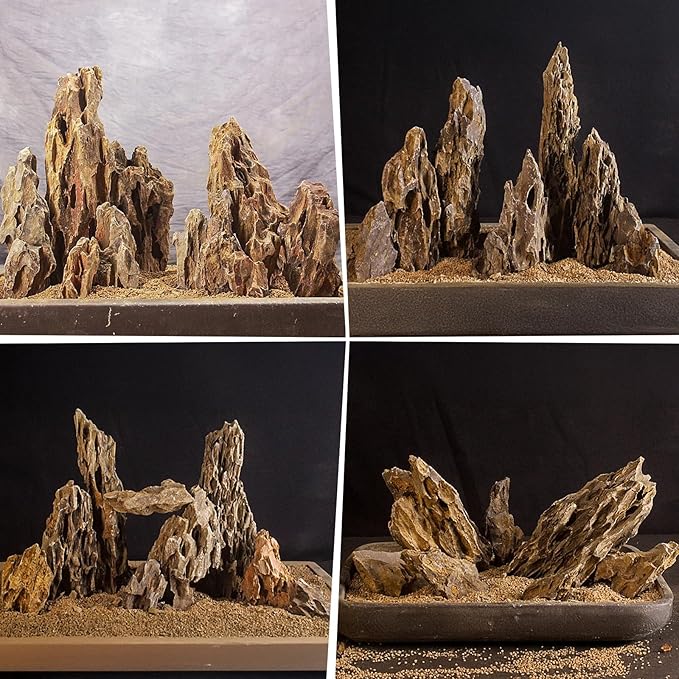 Dragon Stone Rock for Aquascaping,Aquarium Decor, Fish Tank Decorations,3-10 Inches Natural Ohko Stone for Fish Tank Landscaping (13.2 Pounds)-PurrikoPets