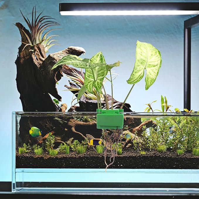 4Pcs 3 Holes Upgraded Aquatic Plant Cup Aquarium Plant Holder for Tank, Hanging Aquarium Plant Holder, Aquarium Aquatic Plant Cultivation, Aquarium Plant Decoration.-PurrikoPets