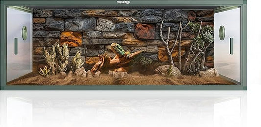 85 Gallon Reptile Tank, Front Opening Snake Tank for Easy Maintenance, Reptile Enclosure with Top Screen Ventilation 48''x24''x18''-PurrikoPets