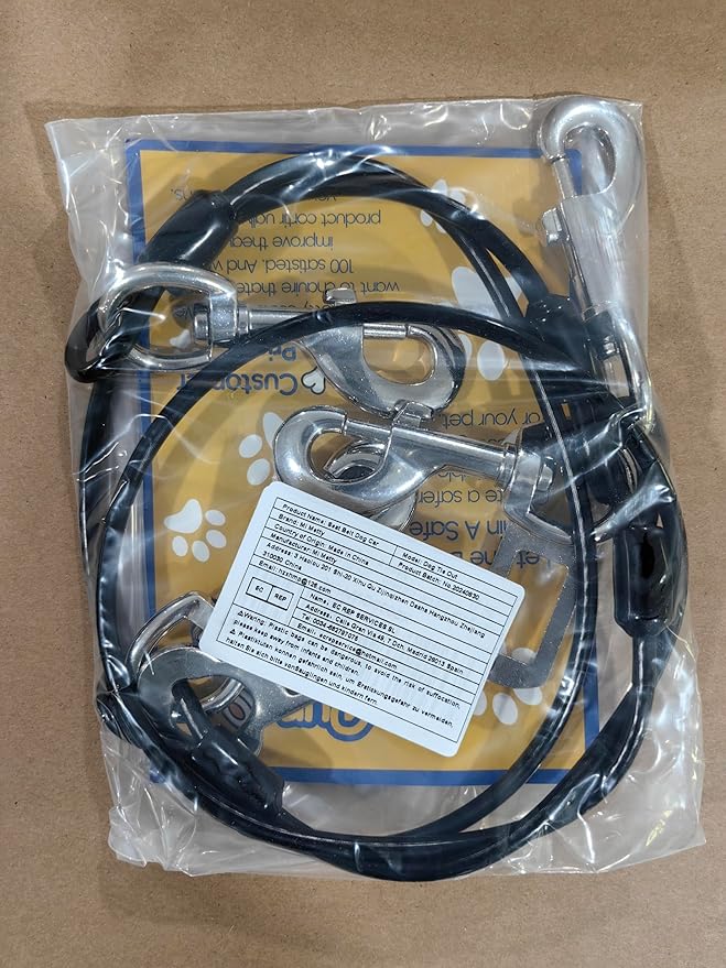 Dog Seat Belt Harness for Car,2pcs Dog Seatbelt of Coated Wire Leash Safety Restraint,No Chew Tether Cable Vehicle Dogs Accessories,Double Clips & Latch (2 Pack Black, 32 inch/80 CM)-PurrikoPets