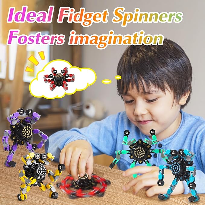 for Mom Transformable Fidget Spinners for Kids and Adults Stress Relief Sensory Toys for Boys and Girls Fingertip Gyros Toy Birthday Party Favors for Kids Classroom Gifts-PurrikoPets