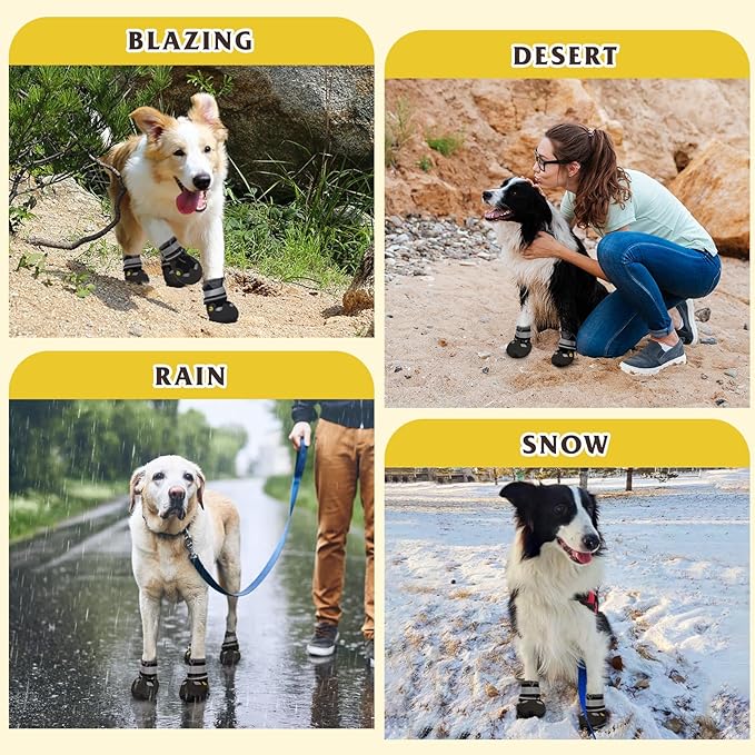 Dog Shoes for Large Medium Small Dog, Mesh Breathable Dog Shoes for Hot Pavement, Anti-Slip Dogs Boots Paw Protectors with Reflective for Outdoor Walking Indoor Hardfloors (Size 2)-PurrikoPets