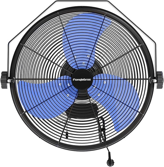 4580 CFM 18 inch High Velocity Wall Mounted Fan, 3-Speed Metal Fan with Sealed Motor, 360 Degree Tliting Heavy Duty Wall Fan for Patio, Barn, Garage, and Gazebo - UL listed-PurrikoPets
