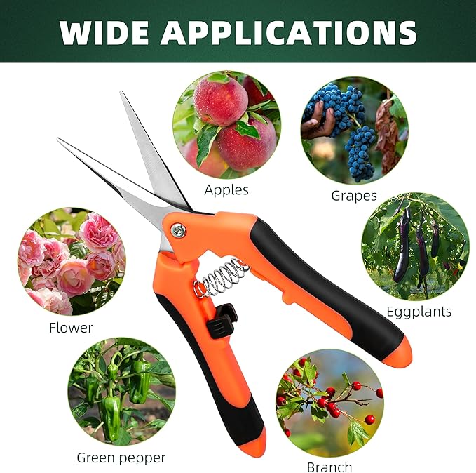3-Pack Stainless Steel Pruning Shears, Pruning Snips and Clippers for Gardening-PurrikoPets
