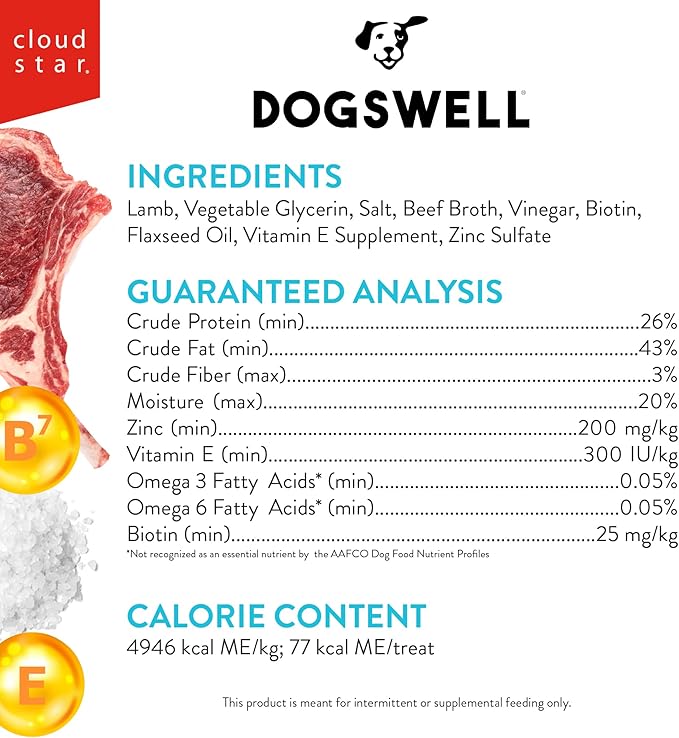 Dogswell Skin & Coat Jerky Dog Treats, Lamb, 10 oz. Bag-PurrikoPets