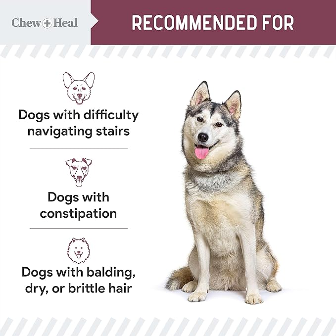 12-in-1 Multivitamin for Senior Dogs - 60 Senior Dog Vitamin and Supplement Soft Chews for Hip and Joint - Advanced Formula with Glucosamine, Omega 3,6,9, Vitamins, Probiotics - Made in The USA-PurrikoPets