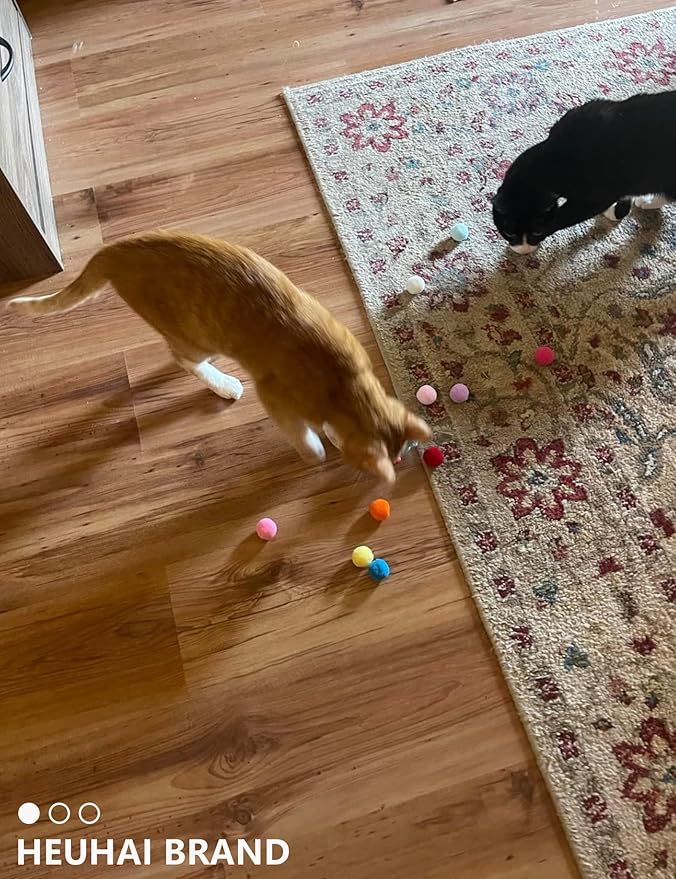 40-Pack Cat Balls – Fun Interactive Toys for Indoor Cats & Kittens (Basic Cat Toy Set)-PurrikoPets