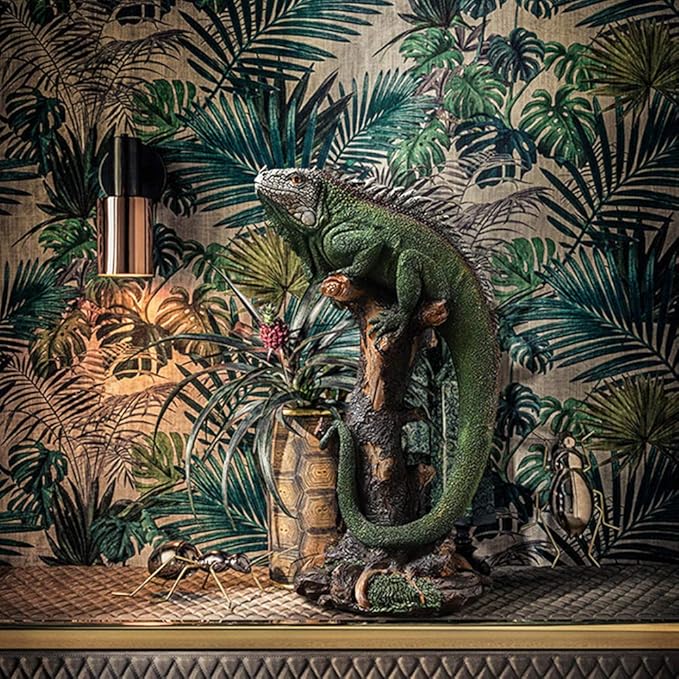 14 Inch Lizard Statue Resin Sculpture Decor Figurines for Home Decor Accents, Living Room Bedroom Office Decoration - Animal Sculptures Collection for Lizard Lovers-PurrikoPets