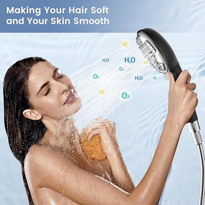 FEELSO Filtered Shower Head with Handheld, High Pressure 7-Spray Showerhead with Filters for Hard Water - Remove Chlorine, Reduce Dry Itchy Skin, Anti-clog Nozzles, Power Wash to Clean Tub, Tile & Pet-PurrikoPets