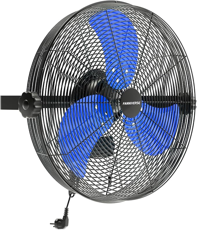 18 Inch Wall Fan Pro Series - 4900 CFM 3 Speed High Velocity Industrial Wall Mount Fans for Commercial, Residential, Warehouse, Covered Patio, Shop, Garage, Barn, Gazebo UL Safety Listed-PurrikoPets