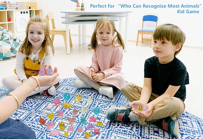 72 Types Luminous Mini Resin Animals, Plastic Tiny Resin Animals to Hide Prank,Mini Animals Figures for Fairy Garden, Dollhouse,Terrariums, Potted,Cake Topper, Miniature Landscape Ornament-PurrikoPets