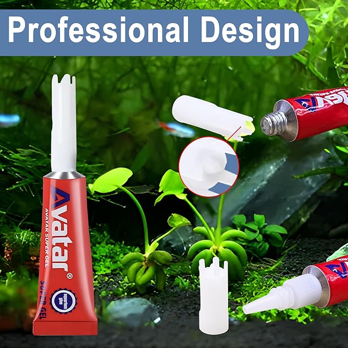 3 PCS Aquarium Glue, Aquarium Aquascape Aquatic Plants Coral Glue, Safety and Quick-Drying, Reef Glue Suitable for Aquatic Plants, Moss, Coral, Stones, Shells, Fresh Water and Salt Water All Can Be Us-PurrikoPets