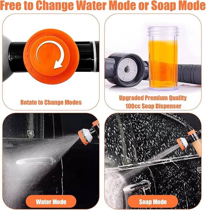 Dog Washing Hose Attachment for Pet Bathing with Black Shower Diverter, Pup Dog Wash Hose Nozzle Shampoo Sprayer for Indoor Outdoor Pet Shower, Dog Shower Attachment with Dog Brush-PurrikoPets