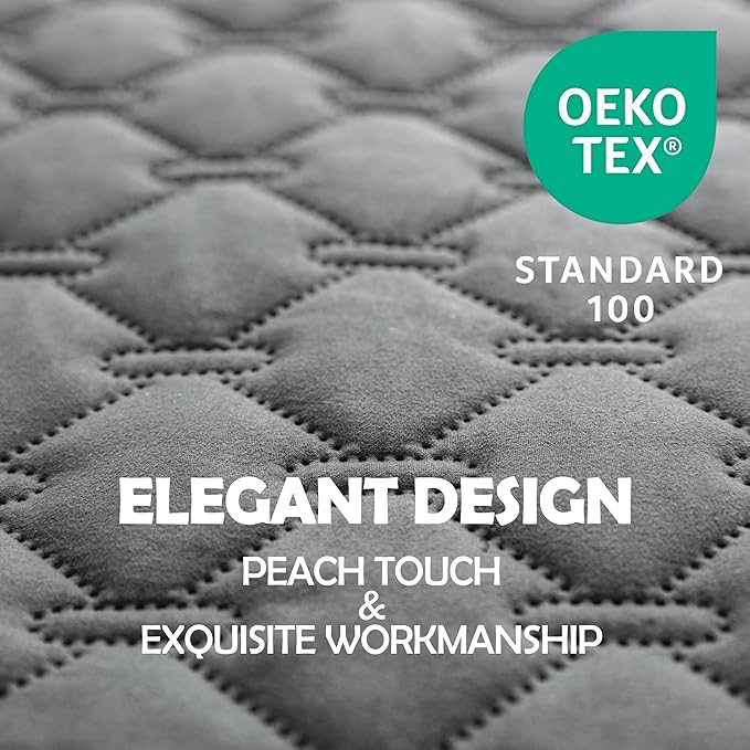 gogobunny 100% Double-Sided Waterproof Dog Bed Cover Pet Blanket Sofa Couch Furniture Protector for Puppy Large Dog Cat, Reversible (82x82 Inch (Pack of 1), Dark Grey/Light Grey)-PurrikoPets