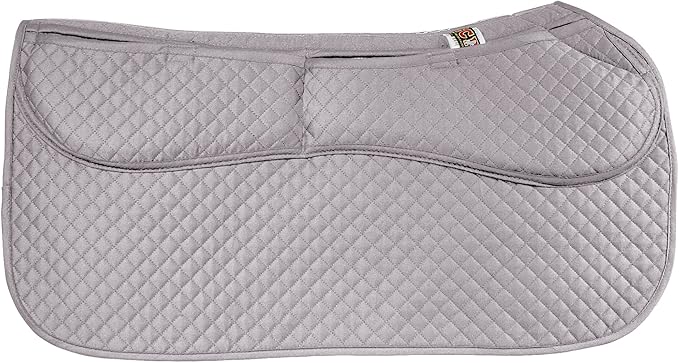 ECP Equine Comfort Products Thermoregulating Western Saddle Pad, Machine Washable Contoured Fit, Water Absorbing, Therapeutic, Shock Absorbing with Adjustable Memory Foam Shims-PurrikoPets