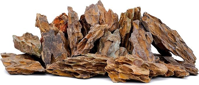 2-4 Inches Natural Dragon Stone 20 PCS Aquarium Rocks for Aquascaping, Aquarium Landscaping, Terrariums, Fish Tank Decoration, Vivariums, Paludarium, Reptile and Amphibian Enclosures-PurrikoPets