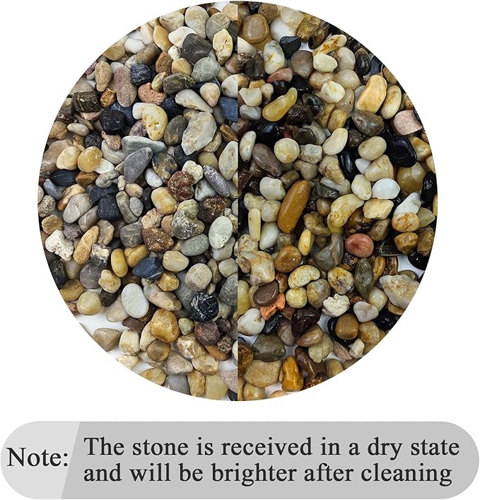 5lbs Aquarium Gravel, Pea Gravel for Indoor Plants,1/4 Inch Decorative River Rocks for Aquarium Succulent Vase Fish Tank Gravel Plant Soil Cover and Outdoor Landscaping Rocks-PurrikoPets