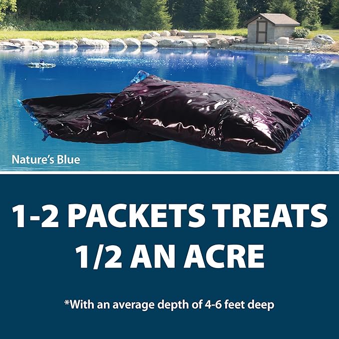 Airmax Pond Dye Packets Black DyeMond Colorant for Large Pond & Lake, Beneficial UV Blocking Color Concentrate, Maintain Clean & Clear Water, Fish, Bird & Animal Safe, 2 Soluble Packets-PurrikoPets