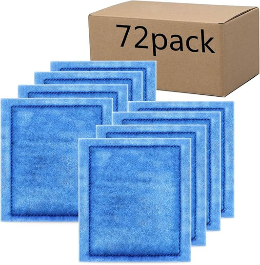 72 Pack Aquarium Rite-Size C Filter Cartridges Compatible with PRO Power Filters 275/375,Power Filters 200/350-PurrikoPets