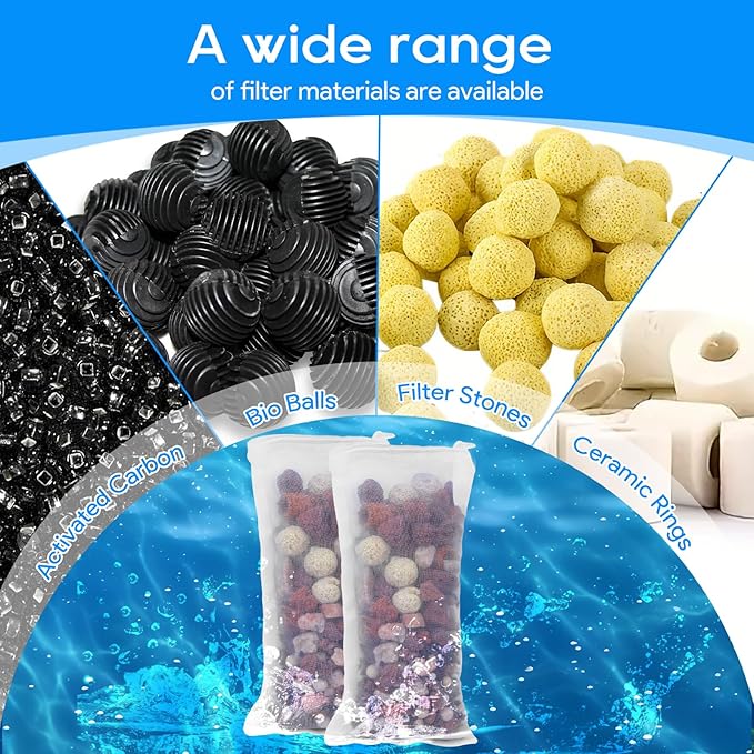 15PCS Media Bags for Aquarium, Extra Fine Mesh Bag Reusable Nylon Net Aquarium Filter Bags with Plastic Zipper for Extra Fine Resins Filter, 2.4 x 4 Inch-PurrikoPets