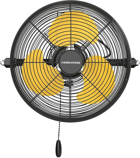 12 Inch Wall Fan Pro Series - Sealed Motor High Velocity Wall Mount Fans for Commercial, Residential, Warehouse, Covered Patio, Shop, Garage, Barn, Gazebo 3 Speed 2800 CFM UL Safety Listed-PurrikoPets