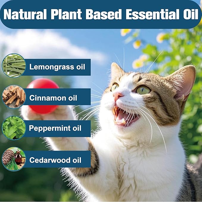 Flea Collar for Cats, Flea and Tick Collars for Kittens, Flea & Tick Treatment Prevention, Natural Essential Oil, 2 Pack, 16 Months Protection, One Size Fits All, Waterproof-PurrikoPets