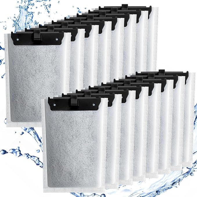 driamor 16 Pack Medium Filter Cartridges Replacement Compatible with Whisper 10i/IQ10/PF10 Aquarium Filter 5-10 Gallons-PurrikoPets