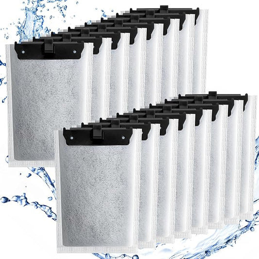 driamor 16 Pack Medium Filter Cartridges Replacement Compatible with Whisper 10i/IQ10/PF10 Aquarium Filter 5-10 Gallons-PurrikoPets