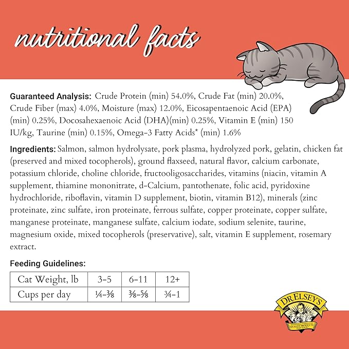 Dr. Elsey'S Cleanprotein Salmon Formula Dry Cat Food, 2 Pound (Pack of 1)-PurrikoPets