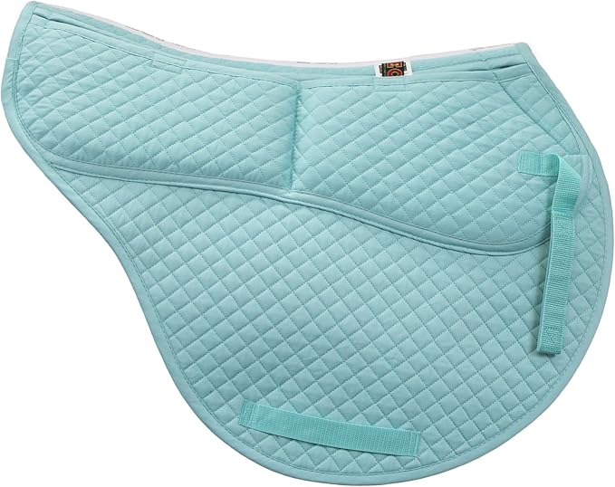 ECP Equine Comfort Products All-Purpose Contoured Correction Saddle Pad with Adjustable Memory Foam Inserts for Custom Support, Non-Slip, Shock Absorbing, 22” Spine, 19.5” Drop-PurrikoPets