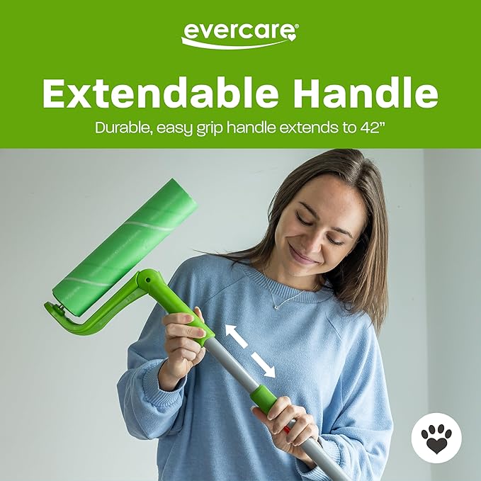 Evercare Easy-Store Mega 25 Layer Extended Handle Pet Lint Roller-PurrikoPets