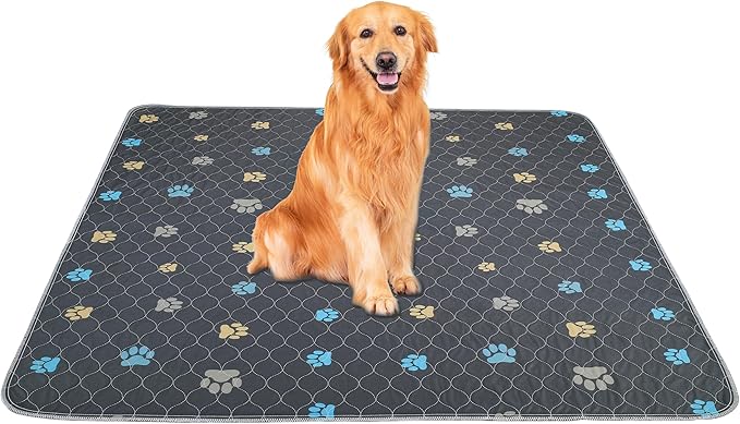 Aitmexcn Washable Dog Pee Pad, 2PCS 100% Waterproof Whelping Training Mat for Puppy/Senior, Fast Drying Reusable Pads for Indoor, Outdoor and Car Travel - 36'' x 48''-PurrikoPets
