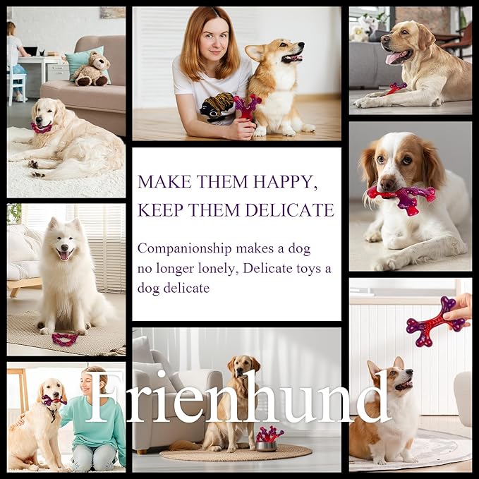 3 Pack Indestructible Dog Chew Bones for Aggressive Chewers - Heavy Duty Long Lasting Chew Toys for Large Dogs, Nylon Teeth Cleaning Toys-PurrikoPets