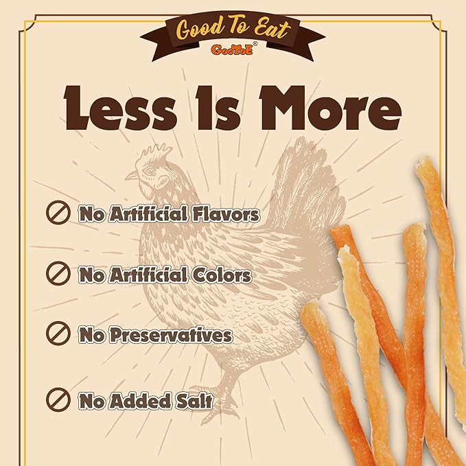 Gootoe Soft Chicken Sticks 1 lb, All Natural, Grain-Free, High-Protein, Healthy & Easily Digestible, Soft Texture, Resealable-PurrikoPets
