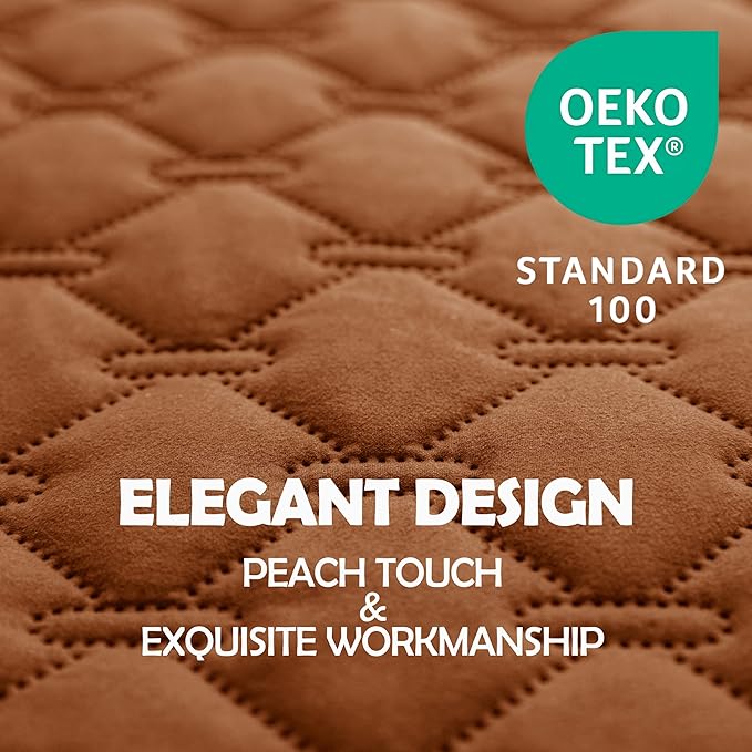 gogobunny 100% Double-Sided Waterproof Dog Bed Cover Pet Blanket Sofa Couch Furniture Protector for Puppy Large Dog Cat, Reversible (30x30 Inch (Pack of 1), Dark Pumpkin/Light Pumpkin)-PurrikoPets