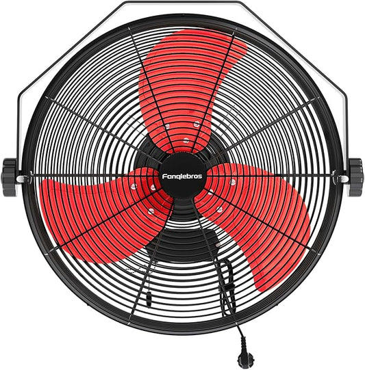 4580 CFM 18 inch High Velocity Wall Mounted Fan, 3-Speed Metal Fan with Sealed Motor, 360 Degree Tliting Heavy Duty Wall Fan for Patio, Barn, Garage, and Gazebo - UL listed-PurrikoPets