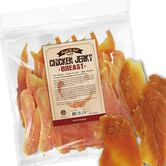 Gootoe Chicken Breast Jerky Dog Treats 1 lb, All Natural, Grain-Free, High-Protein, Low Fat, Healthy & Easily Digestible-PurrikoPets
