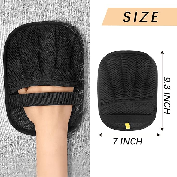 3 Pcs Magic pet Hair Remover Glove - Reusable & Easy-to-Clean cat and Dog Fur Brush for Effortless Grooming, Upgraded Grip and Large Size for Better Coverage-PurrikoPets