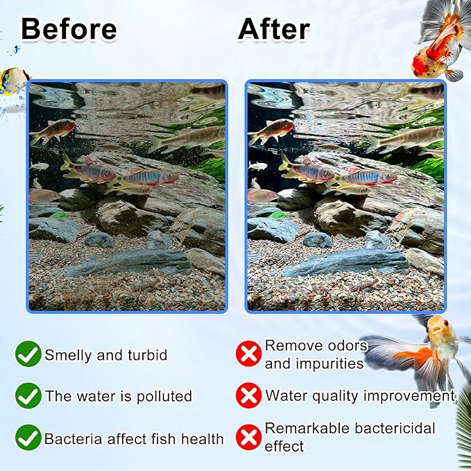 5 Pack Large Replace Filter Cartridge for Whisper EX Filter, Fish Tank Carbon Filter Cartridges for Aquarium, Compatible with Whisper EX30/EX45/EX70 Filters-PurrikoPets