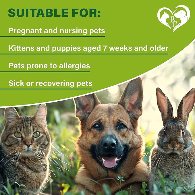 Flea and Tick Prevention for Small Dogs & Cats, Rabbits - Natural Flea Treatment & Pest Control - Topical Flea & Mosquito Repellent for Puppy and Kitten - All Pets-PurrikoPets