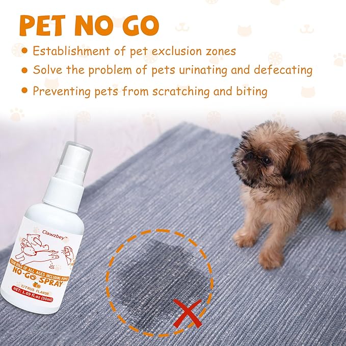 Dog Potty Spray Set, No-Go Spray & Potty Training Spray, Puppy Essentials, Stops Urination & Marking, Indoor and Outdoor Use (1.69 fl oz)-PurrikoPets