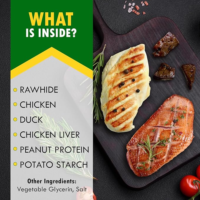 Dog Treats Rawhide Sticks Wrapped with Chicken 11 oz - Pet Natural Chew Treats - Grain Free Meat & Human Grade Dried Snacks - Best for Small & Large Dogs-PurrikoPets