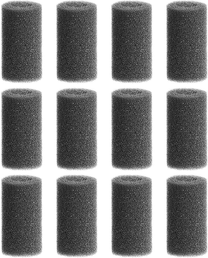 12 Pieces Black Pre-Filter Sponge Foam Roll Accessories for Aquarium Fish Tank-PurrikoPets